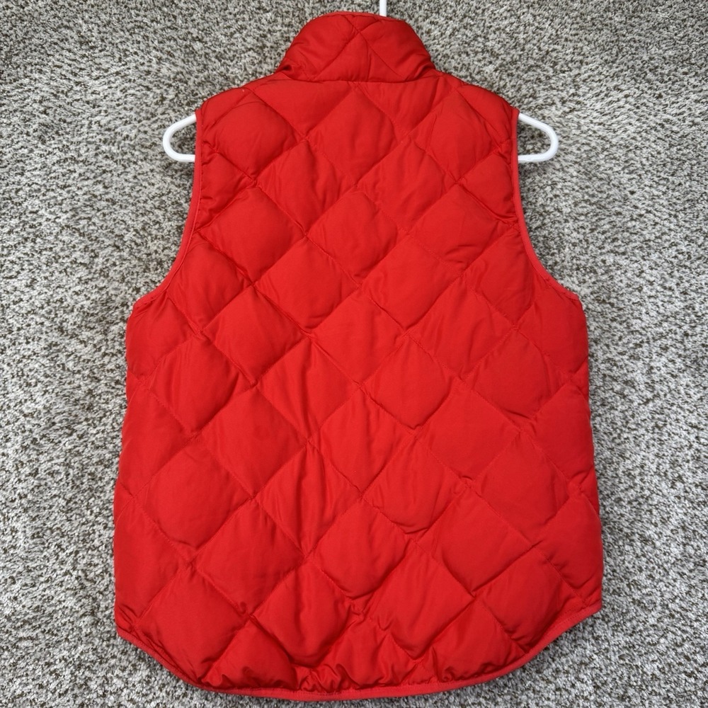Woolrich Vest Women's Size Small Red Quilted Duck Down Puffer Full Zip Pockets - Picture 12 of 15